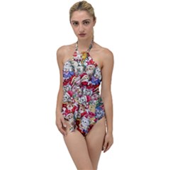 Pattern Kitten Christmas Go With The Flow One Piece Swimsuit by Bedest