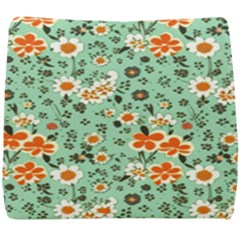 Retro 1960s Flowers Pattern 3 Seat Cushion by violetheavensky