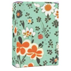 Retro 1960s Flowers Pattern 3 Playing Cards Single Design (rectangle) With Custom Box by violetheavensky
