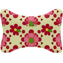 Retro 1960s Flowers Pattern 4 Seat Head Rest Cushion by violetheavensky