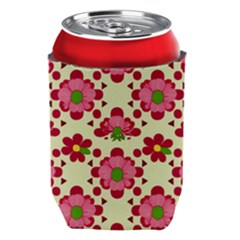 Retro 1960s Flowers Pattern 4 Can Holder by violetheavensky