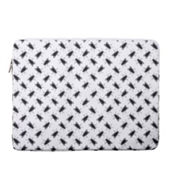 Fly Phot Motif Seamless Black And White Pattern 15  Vertical Laptop Sleeve Case With Pocket by dflcprintsclothing
