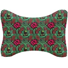 Retro 1880s Flowers Pattern 3 Seat Head Rest Cushion by violetheavensky