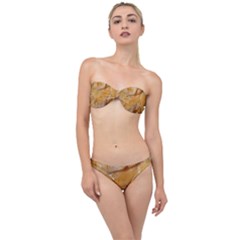 Homemade Flan Extreme Close-up Texture Classic Bandeau Bikini Set by dflcprintsclothing