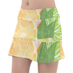 Citrus Fruit Healthy Vitamin Classic Tennis Skirt by Paksenen
