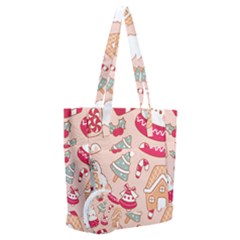 Cute Christmas Cartoon Everyday Shoulder Bag With Pouch Bag by designsbymallika