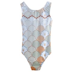 Shells Pattern Kids  Cut-out Back One Piece Swimsuit by designsbymallika