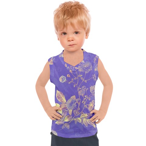 Flower Petal Bouquet Stem Floral Pattern Kids  Sport Tank Top by Maspions