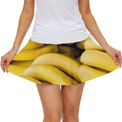 Bananas, Macro, Fruits, Ripe Bananas Women s Skort by kyorashop23