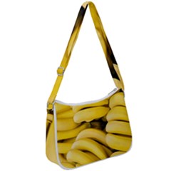 Bananas, Macro, Fruits, Ripe Bananas Zip Up Shoulder Bag by kyorashop23
