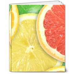 Fruit, Lemon 8  X 10  Hardcover Notebook by kyorashop23