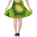 Kiwi Fruits, Close-up, Exotic Fruit Velvet High Waist Skirt View2