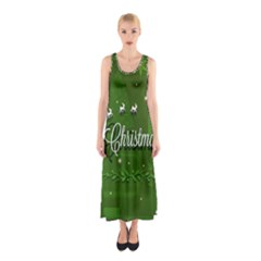 Merry Christmas , Holidays, Celebrations Sleeveless Maxi Dress by kyorashop23