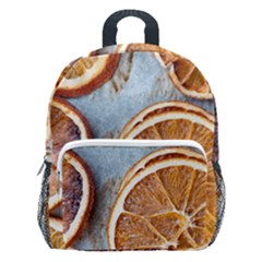 Orange, Slices, Fruits, Citrus Kids  Age 5-10 Lightweight School Backpack With Side Pockets by kyorashop23