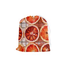 Peorange, Fruit, Citrus Drawstring Pouch (medium) by kyorashop23