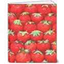 Strawberry Texture, Macro, Ripe Strawberry 8  x 10  Hardcover Notebook View1