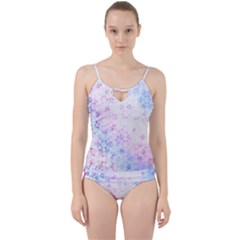Digital Art Artwork Abstract Pink Purple Cut Out Top Tankini Set by Dutashop