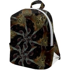 Abstract Ornate Organic Texture Design Print Zip Up Backpack by dflcprintsclothing