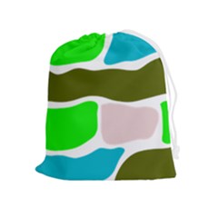 Geometric Bricks    Drawstring Pouch (xl) by ConteMonfrey