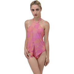 Geometric Pink Ocean  Go With The Flow One Piece Swimsuit by ConteMonfrey