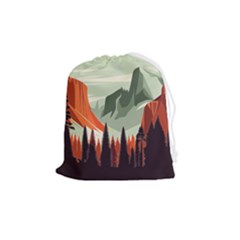 Mountains Drawstring Pouch (medium) by Salmanaz77