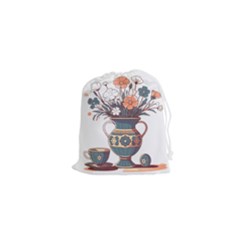 Flower Vase Nature Bloom Blossom Drawstring Pouch (xs) by Salmanaz77