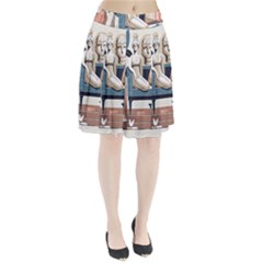 Sculpture Statue Angel Artwork Pleated Skirt by Salmanaz77