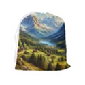 Forest Landscape Nature Trees Drawstring Pouch (XL) View2
