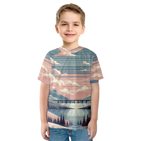 Artwork Painting Sculpture Nature Kids  Sport Mesh T-shirt by Salmanaz77