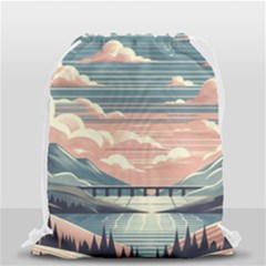 Artwork Painting Sculpture Nature Drawstring Bag (small) by Salmanaz77