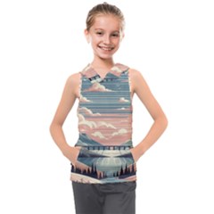 Artwork Painting Sculpture Nature Kids  Sleeveless Hoodie by Salmanaz77