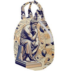 Thinker Sculpture Design Geometric Travel Backpack by Salmanaz77