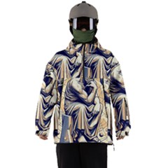 Thinker Sculpture Design Geometric Men s Ski And Snowboard Waterproof Breathable Jacket by Salmanaz77