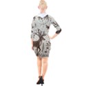 Artwork Graffiti Painting Creative Quarter Sleeve Hood Bodycon Dress View2
