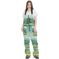 Countryside Meadow Rural Bloom Women s Front Zip Ski And Snowboard Bib Pants by Salmanaz77