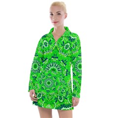 Mandala Flowers   Women s Long Sleeve Casual Dress by ConteMonfrey
