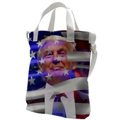 Donald Trump Flag Canvas Messenger Bag by vintagetrump