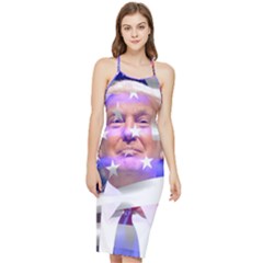 Donald Trump Flag Bodycon Cross Back Summer Dress by vintagetrump