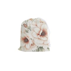 Floral Design 02 Drawstring Pouch (small) by myclothy