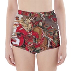 Christmas Art 01 High-waisted Bikini Bottoms by myclothy