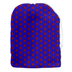 Blue Pattern Red Texture Drawstring Pouch (3xl) by Mariart