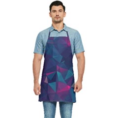 Turquoise Abstract Black Galaxy Pattern Turquoise Kitchen Apron by Bedest