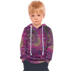Abstract Purple Pattern Kids  Overhead Hoodie by Bedest