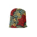 Pattern Shape Colorful Flower Leaves Drawstring Pouch (Medium) View2