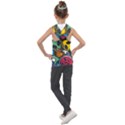 Funky Alien Pattern Abstract Colourful Drawing Kids  Sleeveless Hoodie View2