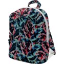 Leaves Pattern Patterns Colorful Zip Up Backpack View1