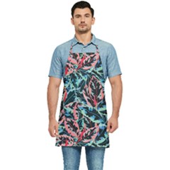 Leaves Pattern Patterns Colorful Kitchen Apron by Posterlux