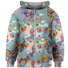 Supersonicangeldream Kids  Zipper Hoodie Without Drawstring by chellerayartisans