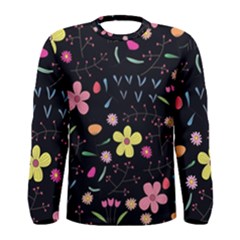 Foliage Pattern Beautiful Aesthetic Secret Garden Men s Long Sleeve T-shirt by Paksenen