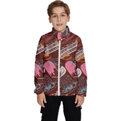 Sweet Food Seamless Pattern Kids  High Neck Windbreaker by Paksenen